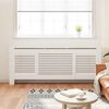 vidaXL Cache-radiateur MDF Blanc 205 cm