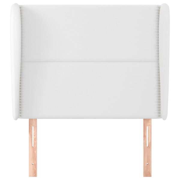 vidaXL T&ecirc;te de lit avec oreilles Blanc 93x23x118/128 cm Similicuir