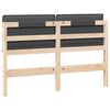 vidaXL T&ecirc;te de lit capitonn&eacute;e Gris Naturel et Fonc&eacute; 140 cm Pin massif