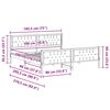 vidaXL Cadre de lit Gris clair 180 x 200 cm Pin massif