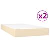 vidaXL Sommier &agrave; lattes de lit avec matelas Cr&egrave;me 200x200 cm Tissu