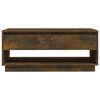 vidaXL Table basse Chêne fumé 102,5x55x44 cm Bois d'ingénierie