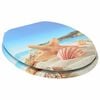 vidaXL Si&egrave;ge de toilette 2 pcs Coquillage de mer 44 x 38 cm