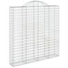 vidaXL Panier de gabions arqu&eacute; 200x30x200/220 cm Fer galvanis&eacute;
