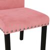 vidaXL Chaises &agrave; manger lot de 4 rose velours