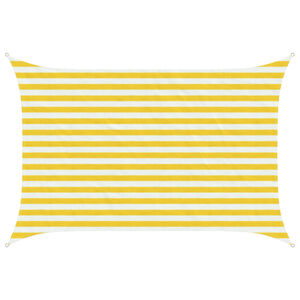 vidaXL Voile d'ombre Rectangulaire 2 x 2,5 m HDPE Jaune et blanc