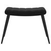 vidaXL Chaise de relaxation avec tabouret Noir Velours