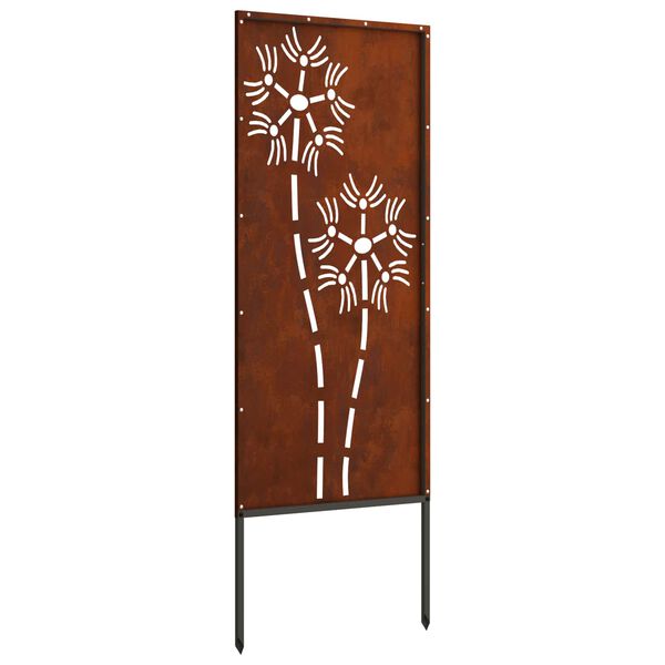 vidaXL &Eacute;cran de confidentialit&eacute; de jardin Fretwork Rouill&eacute; 50 x 140 cm