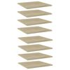 vidaXL Panneau de biblioth&egrave;que 8pcs Ch&ecirc;ne sonoma 40x40x1,5cm Agglom&eacute;r&eacute;