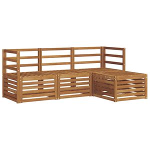 vidaXL Ensemble de canap&eacute;s d'ext&eacute;rieur 4 pcs Naturel