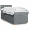 vidaXL Sommier &agrave; lattes de lit avec matelas Gris clair 90x200 cm Tissu