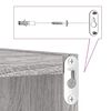 vidaXL &Eacute;tag&egrave;res Murales avec &eacute;tag&egrave;re 4 pcs Gris Sonoma 26 x 15 x 26 cm