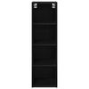 vidaXL Armoire suspendue avec stockage Ch&ecirc;ne noir 30 x 29,5 x 100 cm