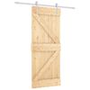 vidaXL Porte coulissante Naturel et Blanc 80 x 210 cm