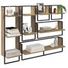 vidaXL Ensemble d'étagères murales avec étagère 6 pcs Chêne artisanal