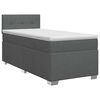 vidaXL Lit boxspring avec matelas Gris fonc&eacute; 90 x 190cm Tissu
