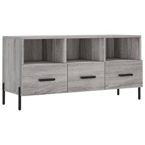 vidaXL Meuble TV sonoma gris 102x36x50 cm bois d'ing&eacute;nierie
