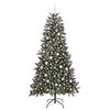 vidaXL Sapin de No&euml;l artificiel Vert 210 cm PVC, plastique et acier