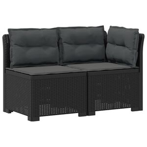 vidaXL Canap&eacute; de jardin 2 places avec coussins look rotin 2 place PP