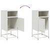 vidaXL Tables de chevet 2 pcs blanc 36x39x78 cm acier