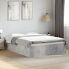 vidaXL Cadre de lit sans matelas gris béton 135x190 cm