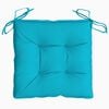 vidaXL Coussins de chaise lot de 6 turquoise 40x40x7 cm tissu