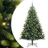 vidaXL Arbre de No&euml;l artificiel en silicone flexible 300 LEDs 210 cm