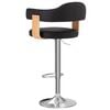 vidaXL Tabourets de bar lot de 2 noir bois courbé et similicuir