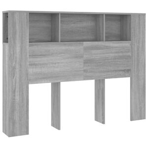 vidaXL Armoire de t&ecirc;te de lit Sonoma gris 140x18,5x104,5 cm