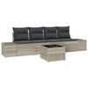 vidaXL Ensemble de Canap&eacute;s 5 pc Gris clair 55 x 55 x 37 cm polyrotin