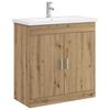 vidaXL Ensemble de mobilier de salle de bain Ch&ecirc;ne artisanal