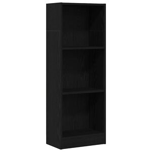 vidaXL Biblioth&egrave;que en ch&ecirc;ne noir 40 x 24 x 109 cm bois d'ing&eacute;nierie