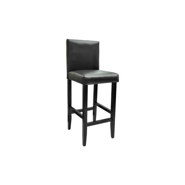 vidaXL Tabourets de bar lot de 6 noir similicuir
