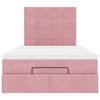 vidaXL Cadre de lit ottoman avec matelas rose 120x200 cm velours