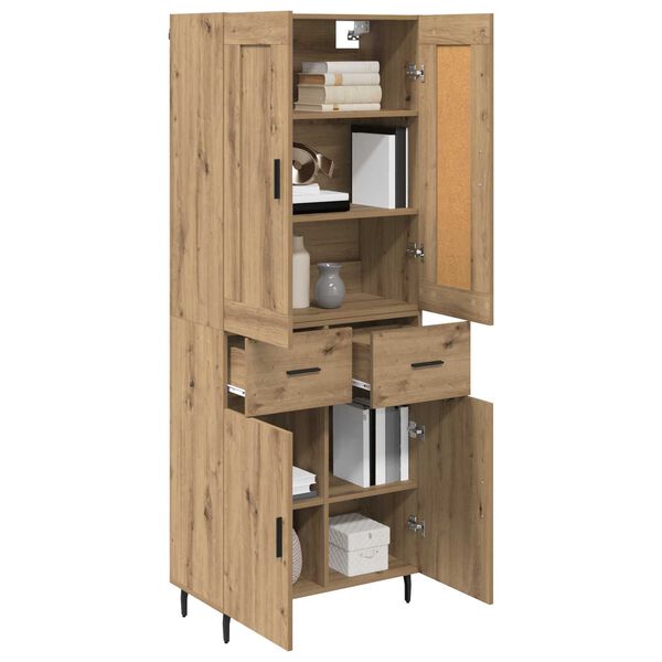 vidaXL Haut Armoire 2 pcs Ch&ecirc;ne artisanal Bois d'ing&eacute;nierie