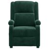 vidaXL Fauteuil de massage Vert fonc&eacute; velours