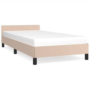 vidaXL Cadre de lit avec t&ecirc;te de lit sans matelas cappuccino 80x200 cm