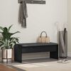 vidaXL Banc d'entr&eacute;e avec coussin Ch&ecirc;ne noir 103 x 38 x 40 cm