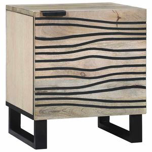 vidaXL Cabinet de chevet Blanc et Noir 40 x 33 x 46 cm