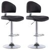 vidaXL Tabourets de bar lot de 2 noir similicuir