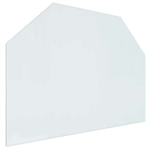 vidaXL Plaque en verre de chemin&eacute;e Transparent 80 x 60 cm Verre