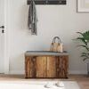 vidaXL Banc d'entr&eacute;e avec coussin Bois ancien 80 x 46 x 46 cm