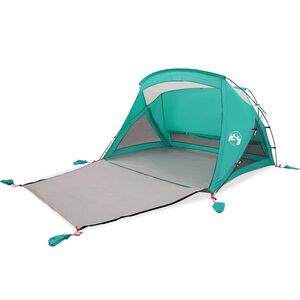 vidaXL Tente de plage 2 personnes vert imperm&eacute;able