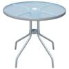 vidaXL Table de bistro Gris 80x71 cm Acier