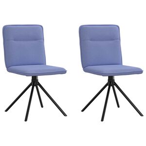 vidaXL Chaises &agrave; manger lot de 2 bleu jean tissu