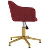 vidaXL Chaise pivotante de bureau Rouge bordeaux Velours