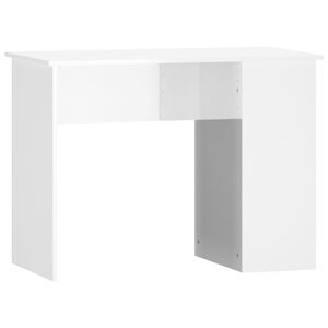 vidaXL Bureau Blanc brillant 100x55x75 cm Bois d'ing&eacute;nierie