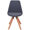 vidaXL Chaises à manger lot de 2 gris foncé tissu
