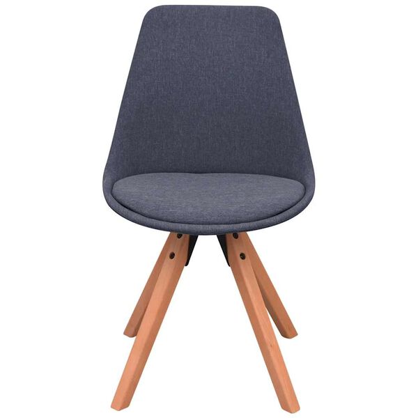 vidaXL Chaises à manger lot de 2 gris foncé tissu