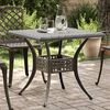 vidaXL Table de jardin bronze 80x80x75 cm aluminium coul&eacute;